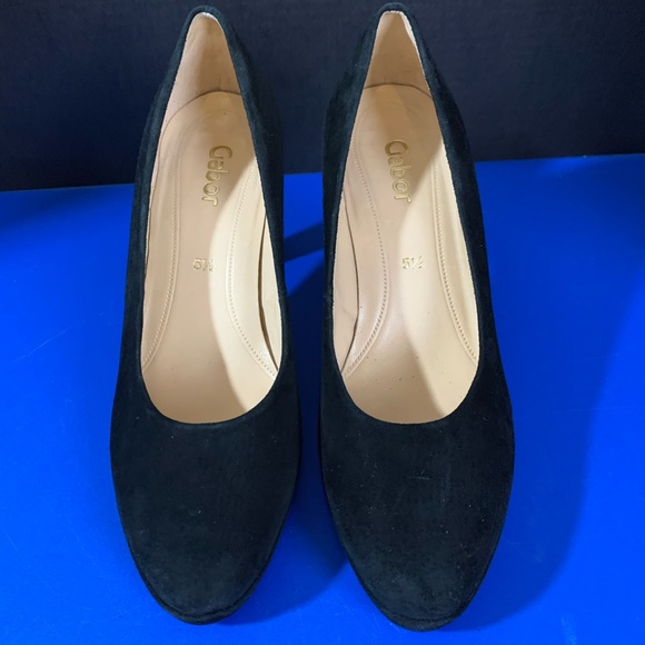 Gabor Black Suede Pumps size 8 (US size) - Picture 1 of 6